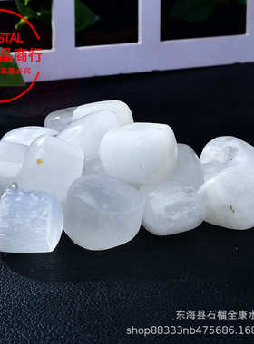 膏滚石白石石膏透体商品打天然磨石