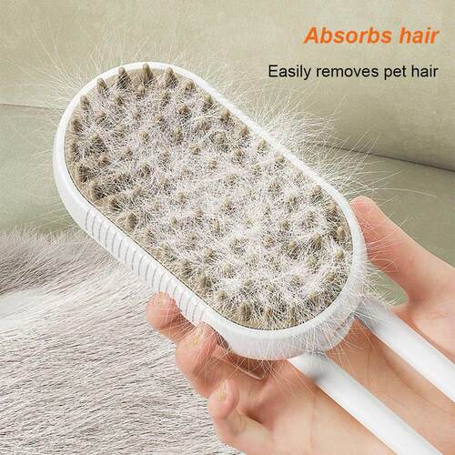 Cat Steam Brush Steamy Dog Brush 3 in 1 Electric Spray Cat H - 图3