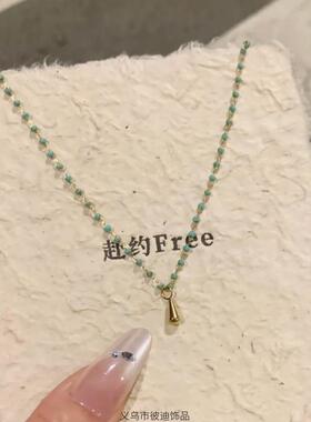有点美诶!像是闯进了莫奈花园 彩色锆石花朵项链轻奢闪钻锁骨链女