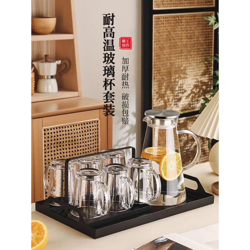 格娜斯(CRISTALGLASS)耐热璃杯套装家用玻客厅待客水杯带把手柄 - 图0