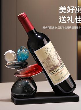 海贝海时来运转红酒架酒柜装饰摆饰轻奢高档电视餐柜家居工艺礼品