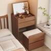 Solid wood 157 dressing table small apartment simple modern bedroom 2025 new cabinet flip-top dressing table bedside storage