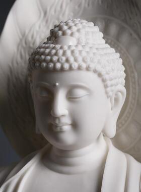 戴玉堂释迦摩尼佛应化菩提阿弥陀佛陶瓷佛像如来佛摆件大师林弋新