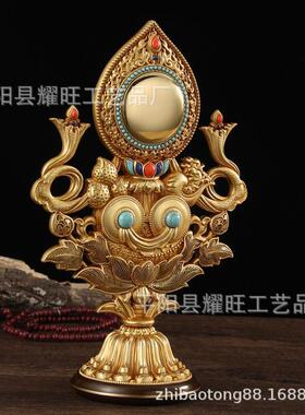 五妙欲 铜鎏金居家供奉法器堂供具摆件