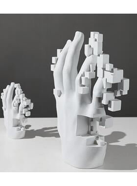 马赛克双手手掌摆件样板房抽象雕饰品HanHsuTungEastGallery同人A