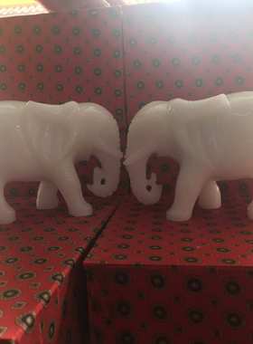 创意工艺品批发 白玉大象家居办公室装饰摆件阿富汗玉石摆件