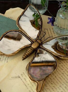 奢复古做旧树轻创脂蝴蝶镜子壁挂意客厅蜓背景蜻墙54132168壁饰挂