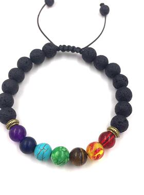 Colorful Natural Stone Brlet Orchid Stone Adjustable Braided