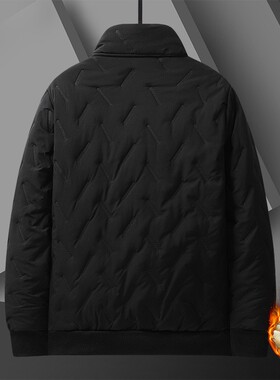 Men's Stand Collar Fleece Cotton Jacket with Waterproof