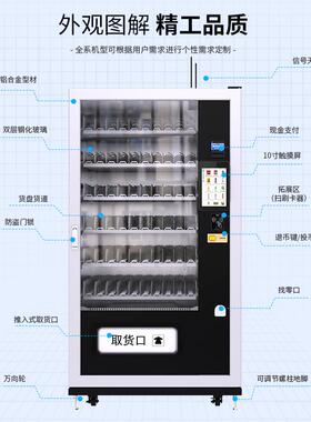 以勒牌LE205B全自动零食饮料自动售货机简约商用台式便携式售卖机
