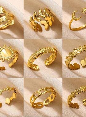 316L Stainless Steel Rings Gold Color Rings