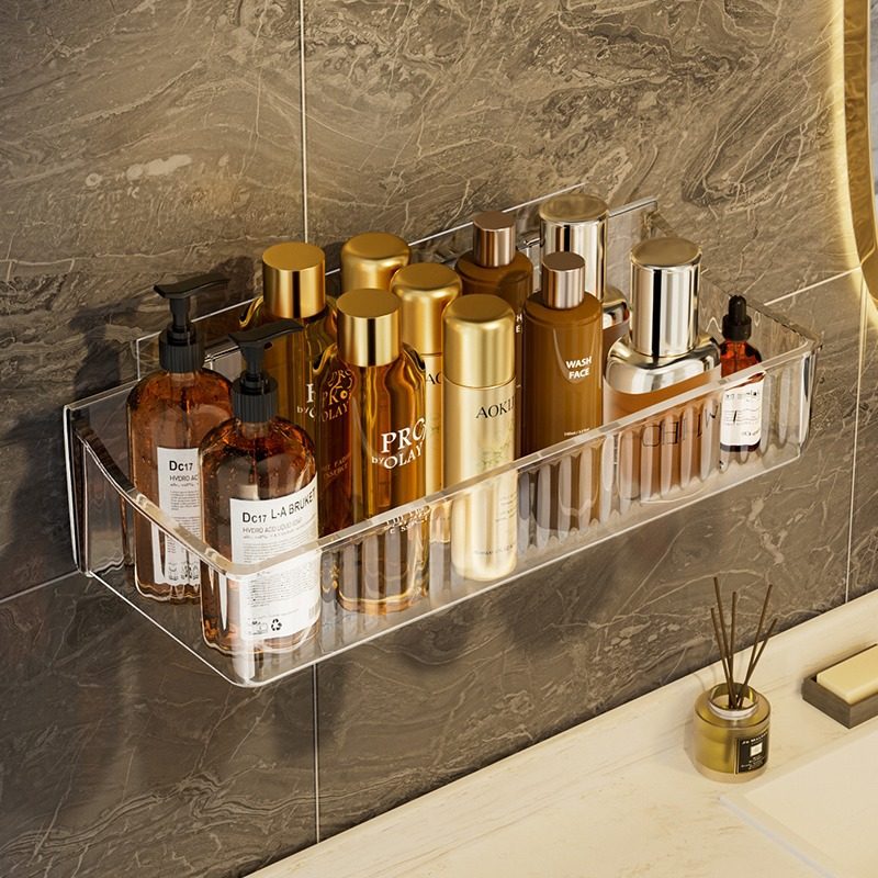 卫生间置物架免打孔浴室洗漱台墙上收纳架壁挂化妆品收纳盒免打孔,淘宝优惠券,粉丝福利购,淘宝优惠卷