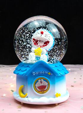 新款直销宇航员水晶球音乐盒八音盒飘雪美人鱼公主女生儿童生日礼
