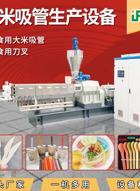 大食型生可降解餐具刀设叉备可用大米吸管产线厂家制造商