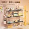 Desktop storage rack household multi-layer perforated board storage shelf office monitor elevated shelf desk layered book