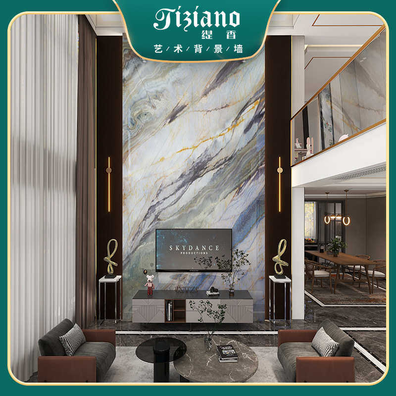 电视背景墙新中式别墅挑空复式现代简约沙发背景墙实木红木边框,淘宝优惠券,粉丝福利购,淘宝优惠卷