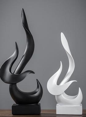 北欧家居装饰品客厅酒柜玄关摆设现代创意办公室电视柜火焰摆件