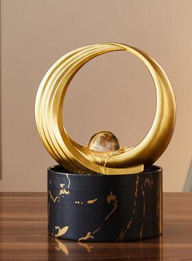 财运滚滚流水摆件循环水风水财运客厅办公室现代财运聚会开动容礼