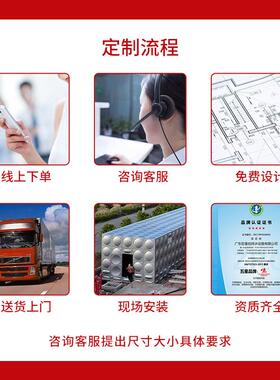 现不锈钢水箱方形304生活保温691水塔储方罐货水18立组合消防蓄水