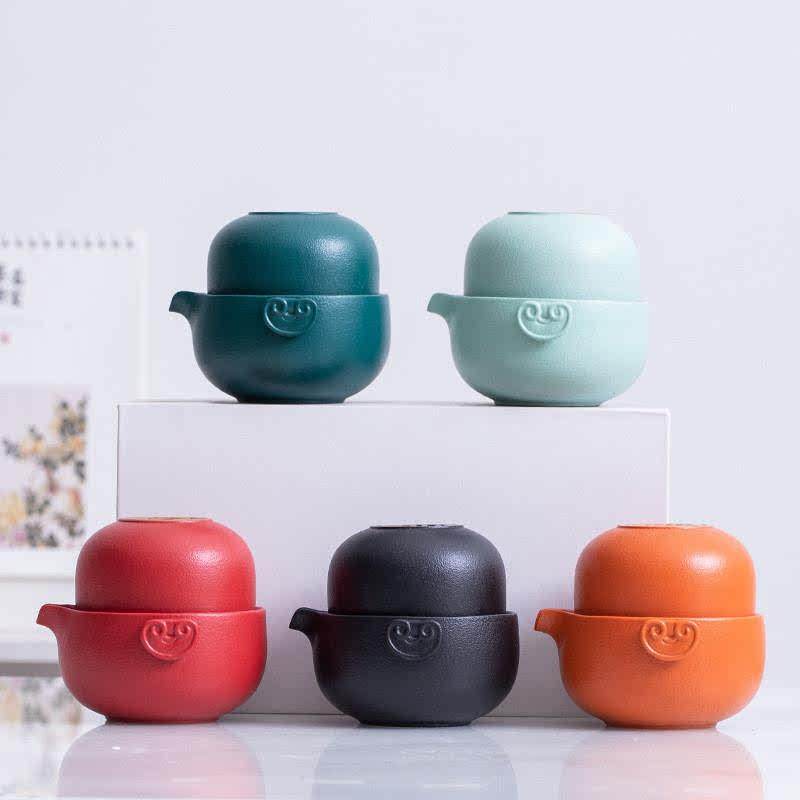 粗陶便携式旅行茶具小套装户外简约快客杯一壶一杯随身泡茶壶茶杯,淘宝优惠券,粉丝福利购,淘宝优惠卷