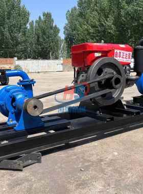 15千瓦4寸离心抽沙泵挖沙挖土泥沙泵柴油机抽沙泵4寸100口径