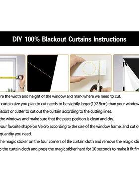 DIY shade window cover black blackout curtains blind screen