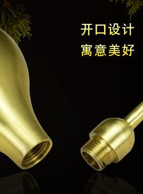 黄铜天医葫芦摆件开 盖空心大号客厅玄关入户门卧室床头桌面装饰