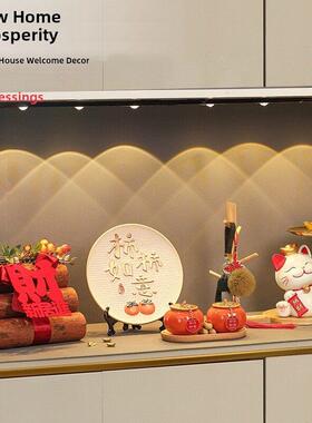 带来财富和宝藏猫入口入口装饰搬家新家客厅门鞋柜钥匙储物装饰家