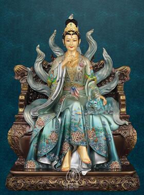 纯黄铜九尾狐像男九公子九尾娘娘九尾狐娘娘神像白狐红狐黑狐青丘