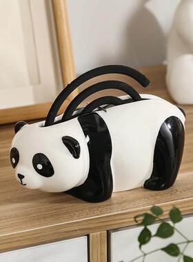 夏季家用款熊猫蚊香盒书房卧室客厅桌面装饰驱蚊香架子送亲人礼物