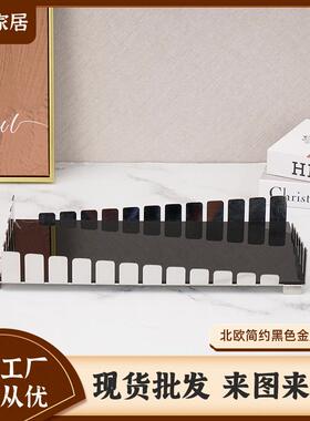 北欧简约黑色托盘创意桌面摆件电视柜装饰摆件样板间软装摆件定制