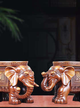 大象凳摆件落地客厅换鞋凳创意动物坐凳办公室茶几乔迁开业礼品