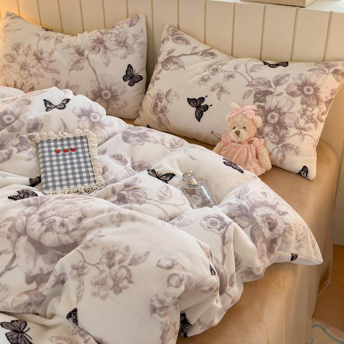 卡通牛奶绒被套单件冬季保暖珊瑚绒被罩三件套宿舍单人加绒被套3,淘宝优惠券,粉丝福利购,淘宝优惠卷