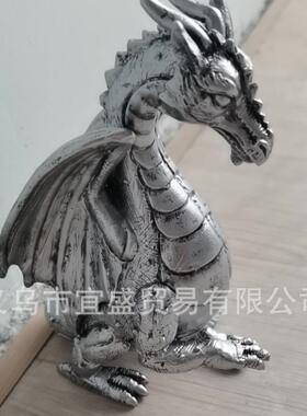 跨境翅膀抬腿飞龙双翼高贵龙翼仿真飞龙装饰品摆件树脂工艺品设计