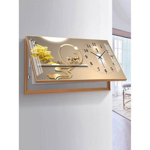 V3PF电表箱装饰厅画带HQH钟表免打孔现代简约客餐厅配箱装饰电遮 - 图1