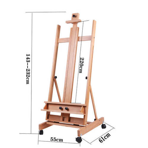 米拉格批发木质油画画架画板全套装广告展示架松木支架式美术生用 - 图1