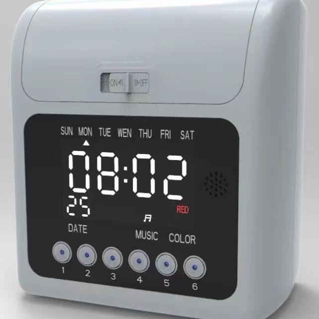 Punch card machine microcomputer power outage clock clock Zhongaibao card clock multi-foreign trade clock face attendance machine key-free time clock