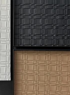 ins覆古风皮质编织方形香薰托 托盘家用玄关首饰收纳桌面摆件