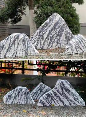 仿真雪浪石钢内景室观造景石装雪浪石饰橱窗院切片玻璃假石庭头道