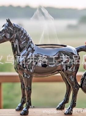 跨境新品Handmade Unique Horse Mug创意个性动物马树脂杯子