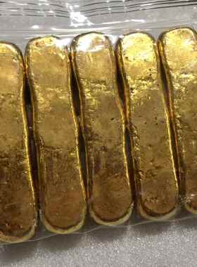 新款直销假金元宝金条金砖装饰道具黄铜仿古金锭摆件鎏金铜福禄寿