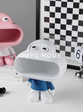 可爱卡件通大嘴蛙入进门关柜钥匙收纳OZW摆样板玄房儿童房软装户