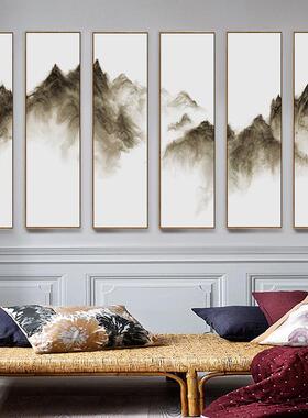 大堂中式画装AXL-030店饰画风景山水画水酒墨画山水挂画玄关壁禅