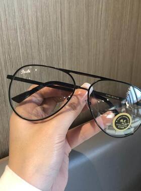 水晶玻璃智能感光变色太阳眼镜男士大框大脸蛤蟆镜开车钓鱼墨镜潮