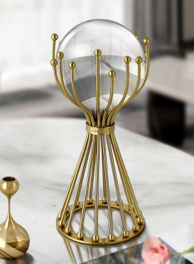 掌上明珠轻奢人造水晶球摆件客厅卧室家居酒柜办公室软装饰品礼品