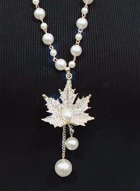 珍珠挂件项链毛衣长款爆款项链