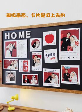 定制照片实木磁吸翻盖电表箱装饰画黑板墙贴DIY遮挡中式法式浪漫