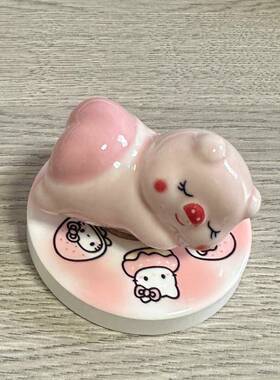 景德镇陶件瓷兔子摆电爱小兔子640可桌面旋转装饰品创意家居客厅