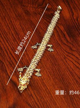活动关节2024龙年黄铜品摆件立体过年个性客厅办公室龙饰品