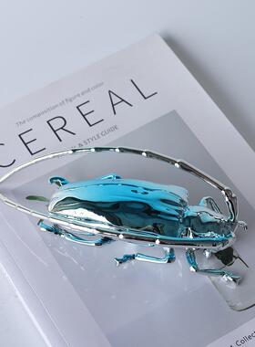 现客代蚂轻奢金属昆虫蜻蜓蚁动物B01121摆件厅茶几居书房样板房家